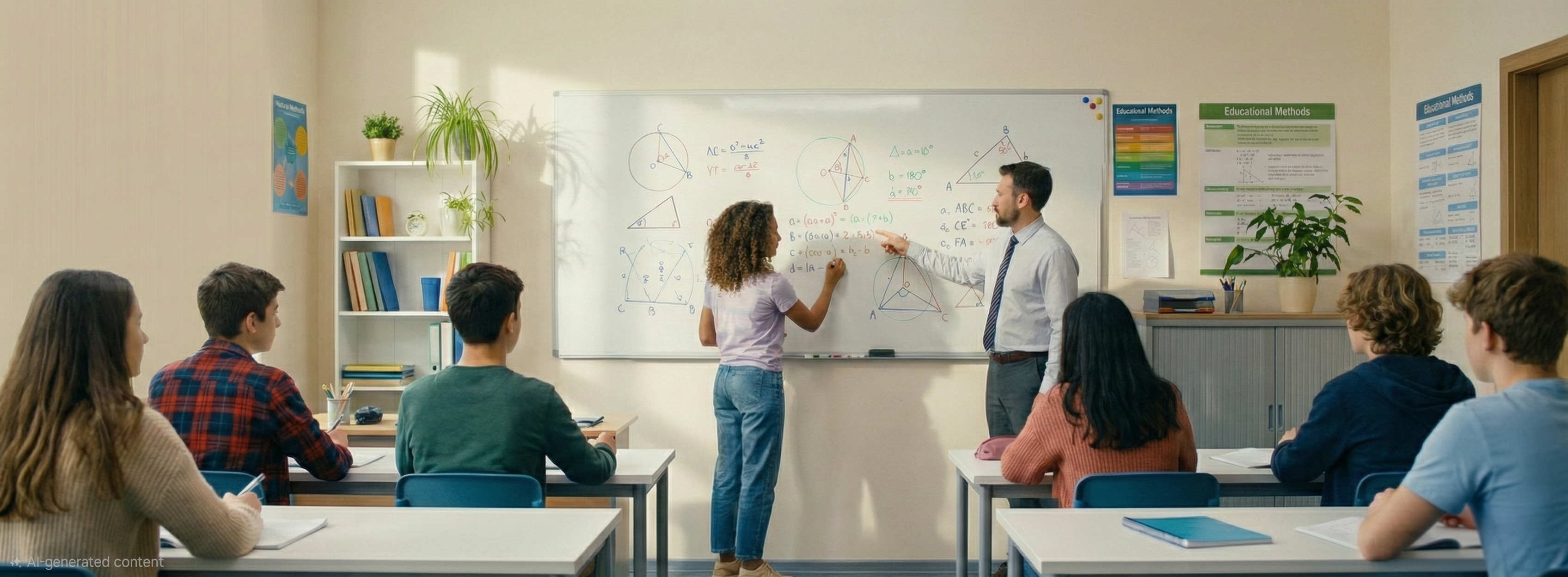 Studying geometry with shapes and diagrams